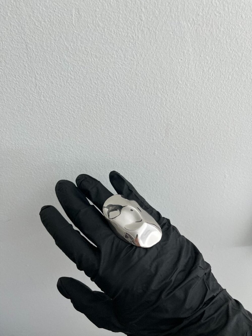 $590 Alexander McQueen Beam Ring color: SILVER New Size 11 Statement Ring Women - Picture 2 of 15